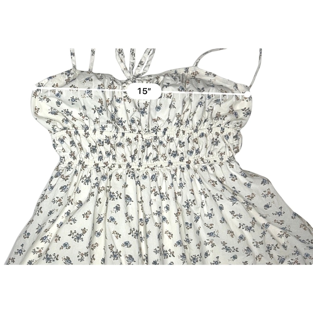 Lulu's Darling Mindset White Prairie Dress MEDIUM Floral Sleeveless Coquette - Picture 6 of 13